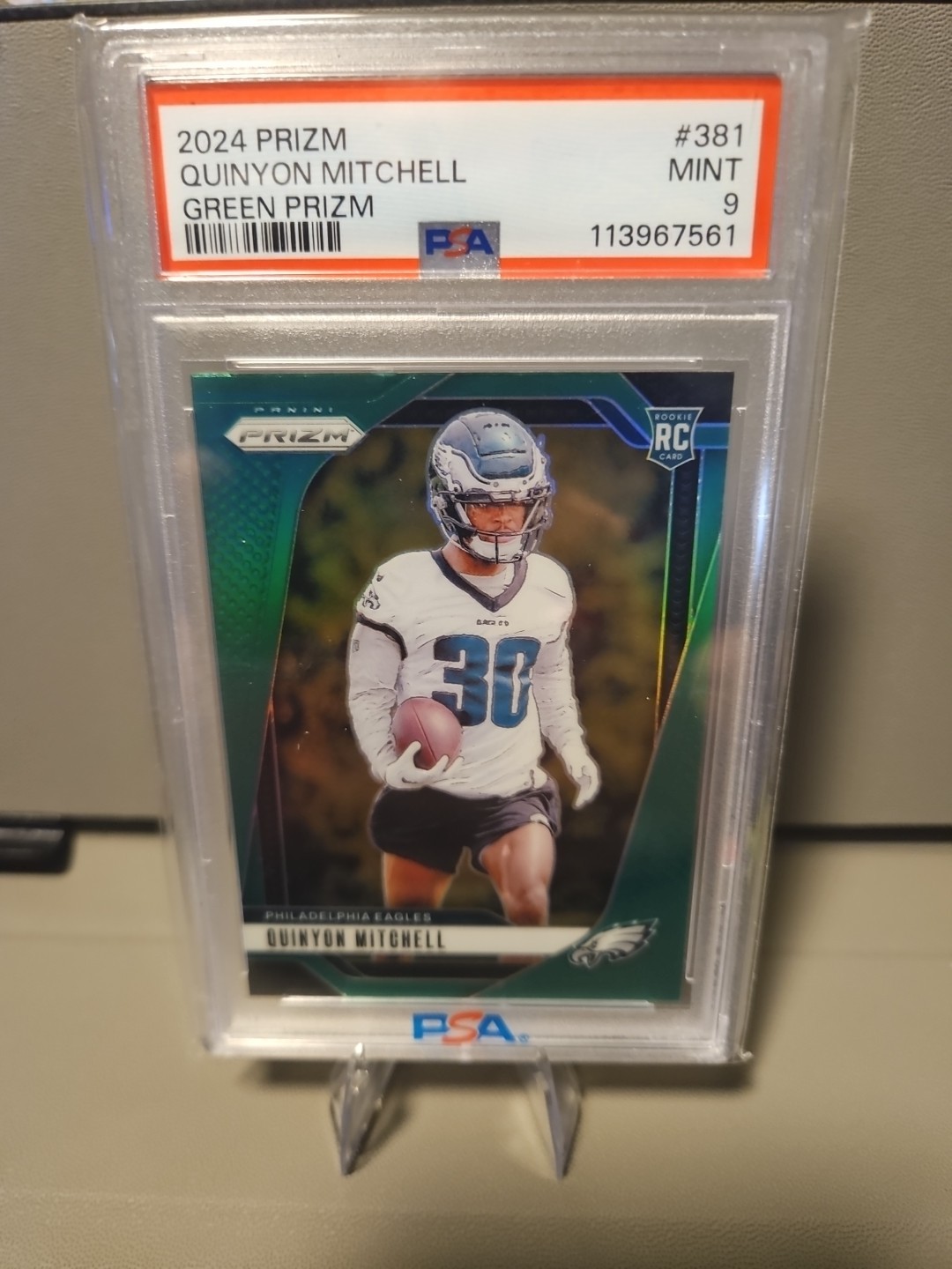 2024 Panini Prizm - Rookies Quinyon Mitchell #381 Green Prizm (RC)