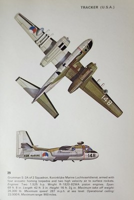 Grumman S-2 S2 S 2 Tracker Picture Out of Print Aviation Info Sheet Decor   