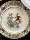 Vintage Epiag Czechoslovakia China Handled Platter 10" & 6 Gold Rim Plates 8" — photo 5