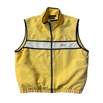Lilys Of Beverly Hills Womens Vest Size Large Zip Up Tennis Yellow/ Black Trim