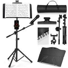 Music Stand, Vangoa Folding Sheet Stand  Microphone