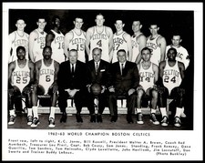 1962-63 Boston Celtics Basketball Original Team Issued Photograph JP1988