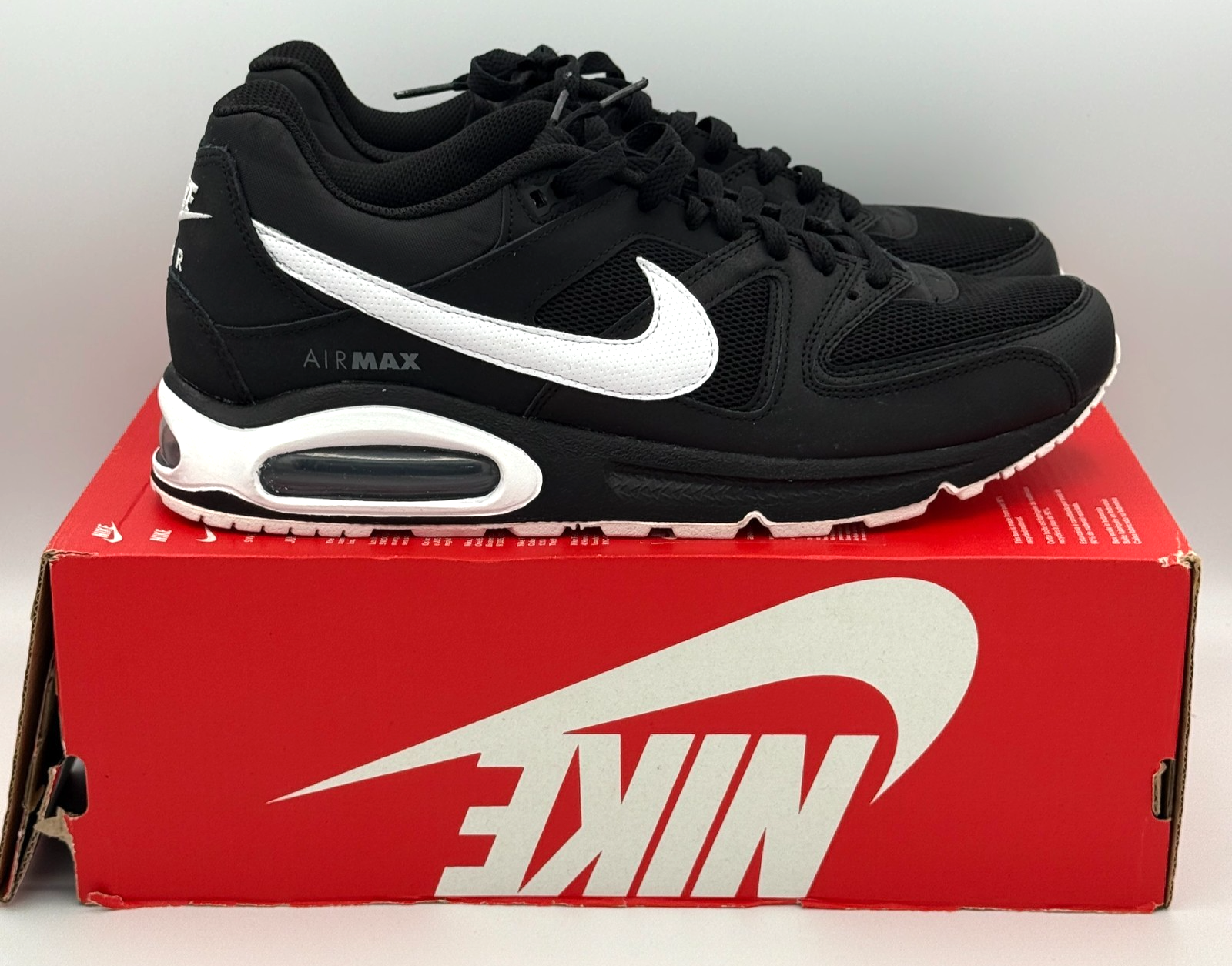 Nike Men's Air Max Command Shoes Mens 10.5 Black White Grey Running 629993 032