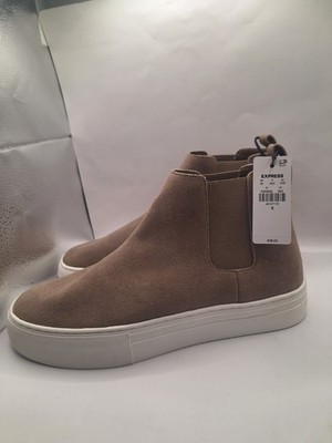 EXPRESS Tan High Top Slip On Platform Sneakers Sz 11, NWT