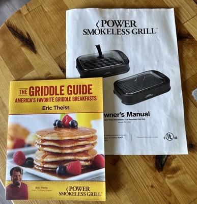 Power Smokeless Grill PG-1500 Owners Manual & Recipes  Griddle Guide Favorite