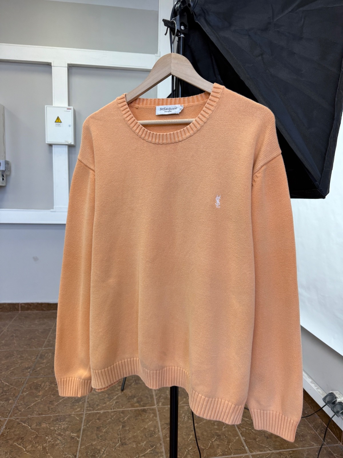 Maglione vintage anni 90 YSL Yves Saint Laurent retrò raro taglia XXL colore arancione