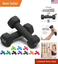 Weights Dumbbells 10 Colors Options Compatible with Set of 2 Neoprene Dumbbel...