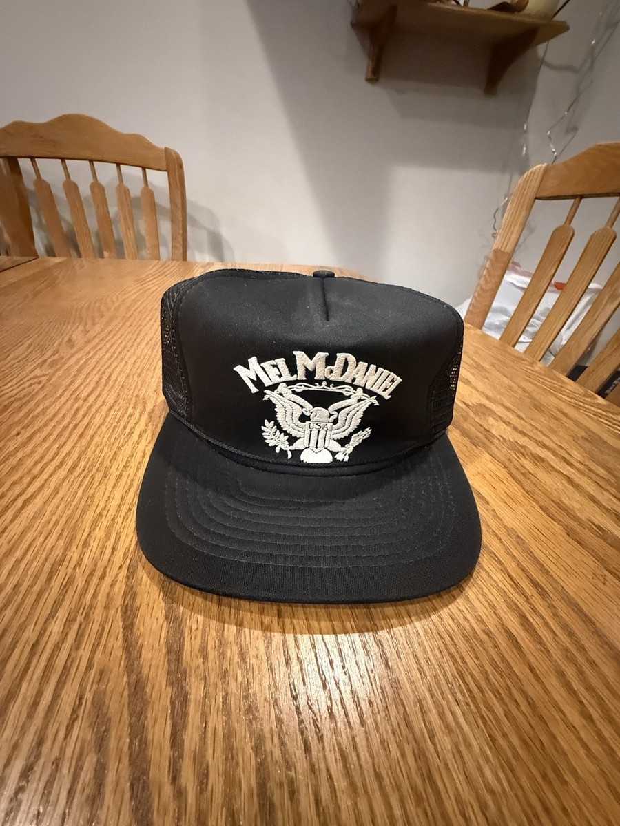 🔥 VTG 90s MEL MCDANIEL SIGNED TRUCKER SNAPBACK HAT PRISTINE 🔥