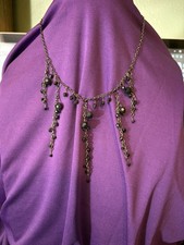 choker chain and black beaded statement piece vintage modern.