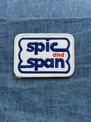 Spic and Span Collectable Patch: Blue White Logo - Retro Cleaning Accessory