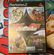 THQ MX vs. ATV Unleashed PS2 Racing E  w/ Manual Black Label Tested & Working