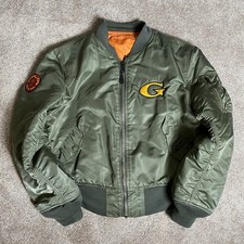 Genuine Alpha Industries MA-1 Bomber Jacket Medium with Gold Gym Embroidery MA1