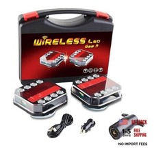 Magnetic Wireless Trailer Lights Kit, Rechargeable LED Tow Lights with 2.4G