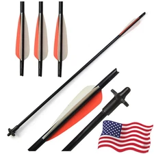 24" Crossbow Release Bolts Archery Fiberglass Arrow Hunting Shooting Target 1/3X