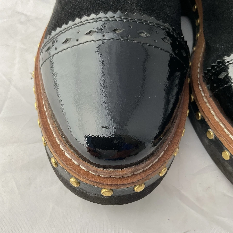 Женские сапоги челси Free People Atlas из черной замши и кожи с заклепками размер ЕС 36,5 - Изображение 4 из 4