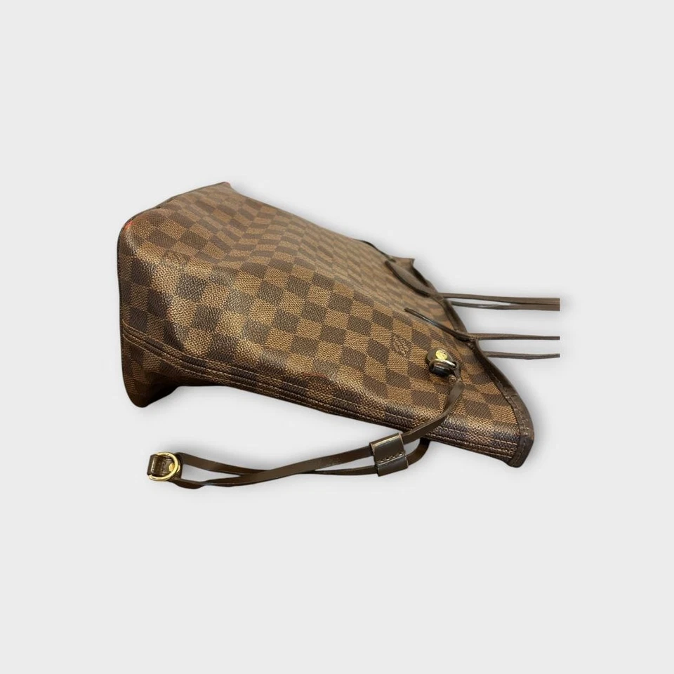 Borsa a tracolla Louis Vuitton Neverfull MM Damier Ebene in pelle N51105 orig... - Immagine 3 di 4