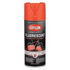 Krylon K03101777 Spray Paint, Flourescent Red Orange, Gloss, Solvent, 11 Oz