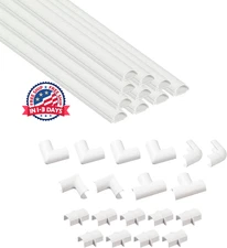 Protector de cable semicircular D-Line, cubierta de cable patentada 15.7"x0.78"