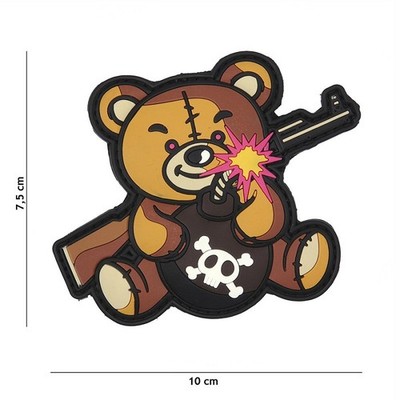 Morale Patch 3D PVC Terror Teddy brown, hook and loop