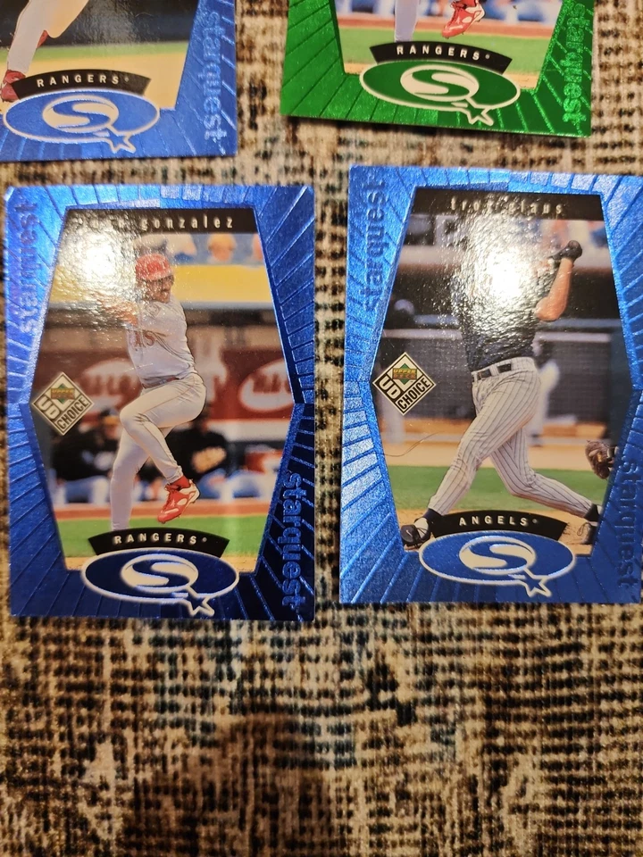 Lote (8) tarjetas de béisbol Upper Deck Choice StarQuest 1998 - lámina verde y azul Foto 3 de 4