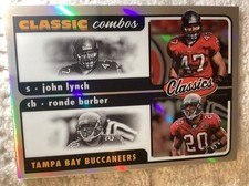 2022 Panini Classics Classic Combos Silver John Lynch Ronde Barber HOF Buccaneer