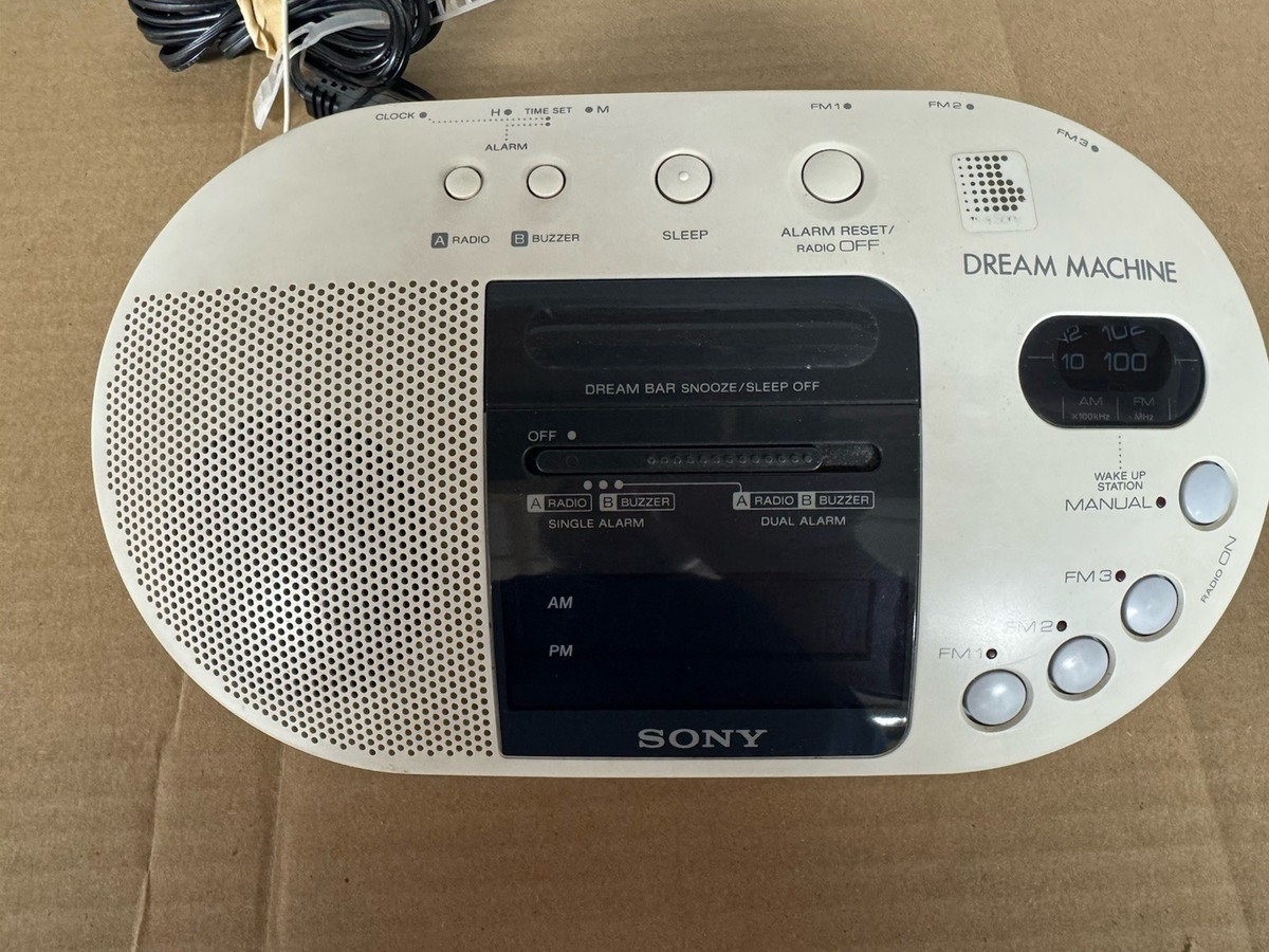 Sony Dream Machine Dual Alarm Clock ICF-C730 FM AM Radio Green LED