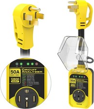 RV Surge Protector, 50 Amp 12800 Joules RV Circuit Analyzer Full Protection,