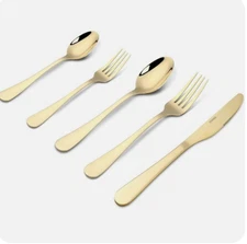 40PCS Stainless Steel Silverware gold flatware Set Kitchen Cutlery Set For 8 NEW