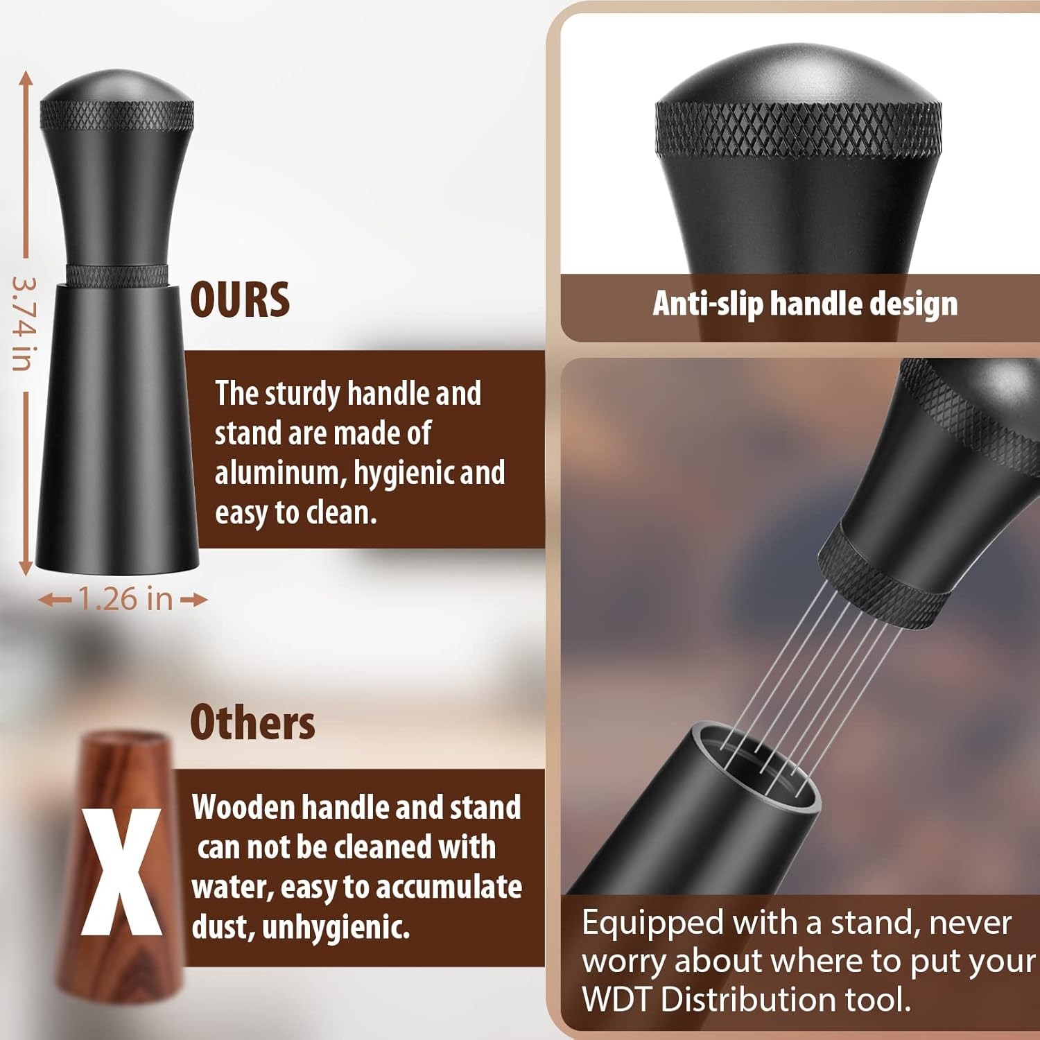 WDT Espresso Distribution Tool Stirrer Tools for Barista, 0.35mm 7... 