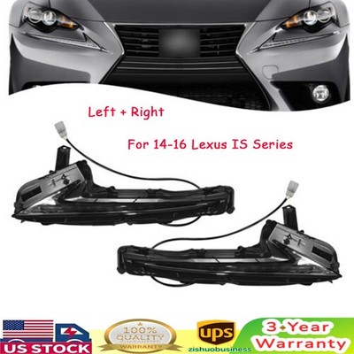 Pair Daytime Running Lamps 8161053031 8162053031 For 14-16 Lexus IS Series