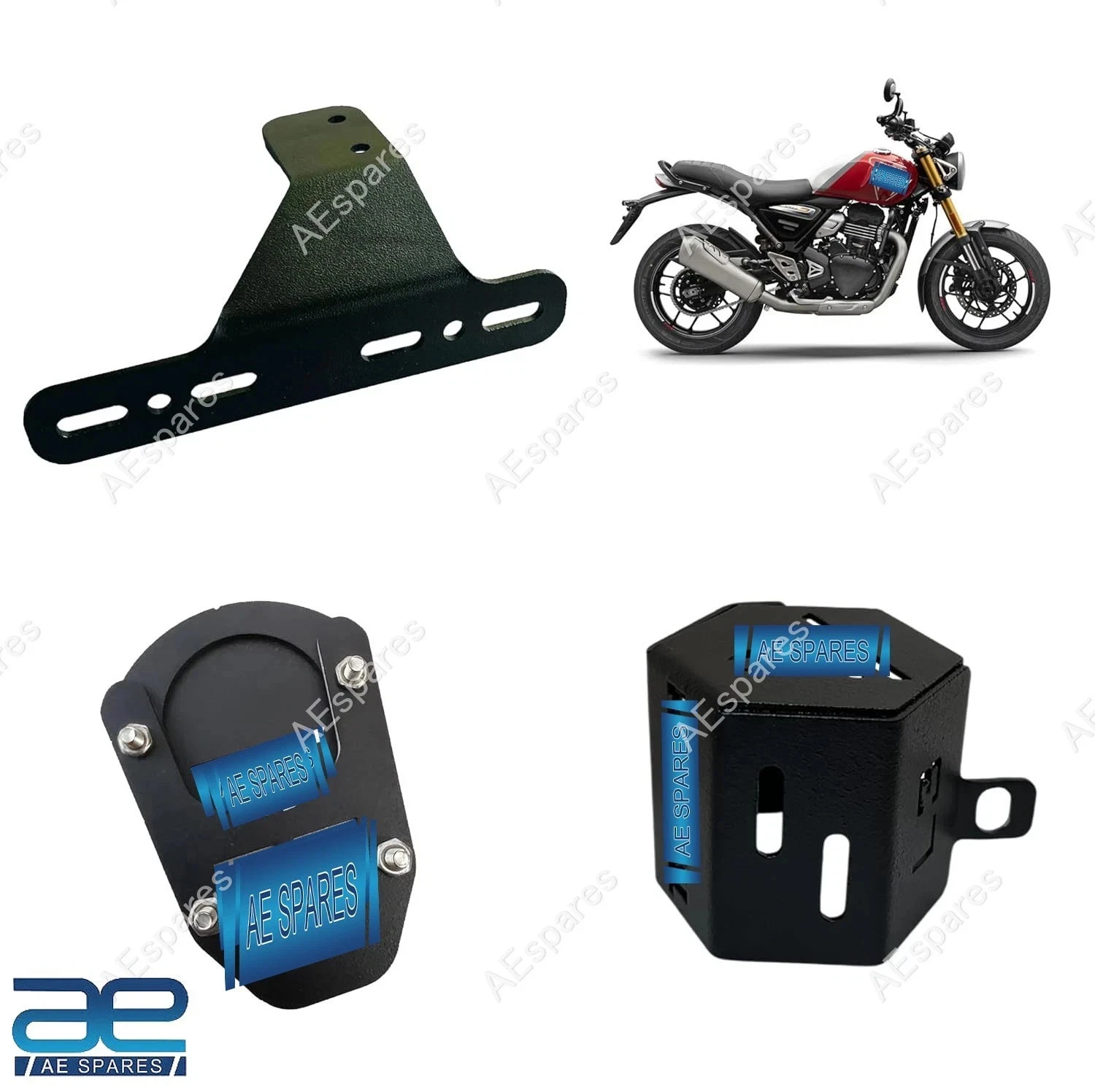 Number Plate Clamp Brake Oil Cover Side Stand Extender Kit For Triumph Speed 400