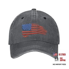 Unisex Vintage Washed Distressed Embroidered Baseball Cap Adjustable Low