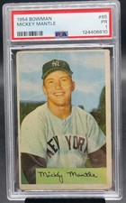 1954 BOWMAN MICKEY MANTLE  #65 PSA 1 POOR FRESH GRADE NICE EYE APPEAL