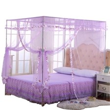 Twin Canopy Bed Curtains - 4 Corner Canopy for Beds, Bed Canopy for Girls Adu...