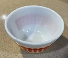 Vintage PYREX  Orange Polka Dot Mixing Nesting Bowl 1.5 Pint 401 USA Ovenware