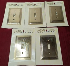 (5) Vintage American Tack Hardware Wall Plate Single Switch Plate 8004T Montage