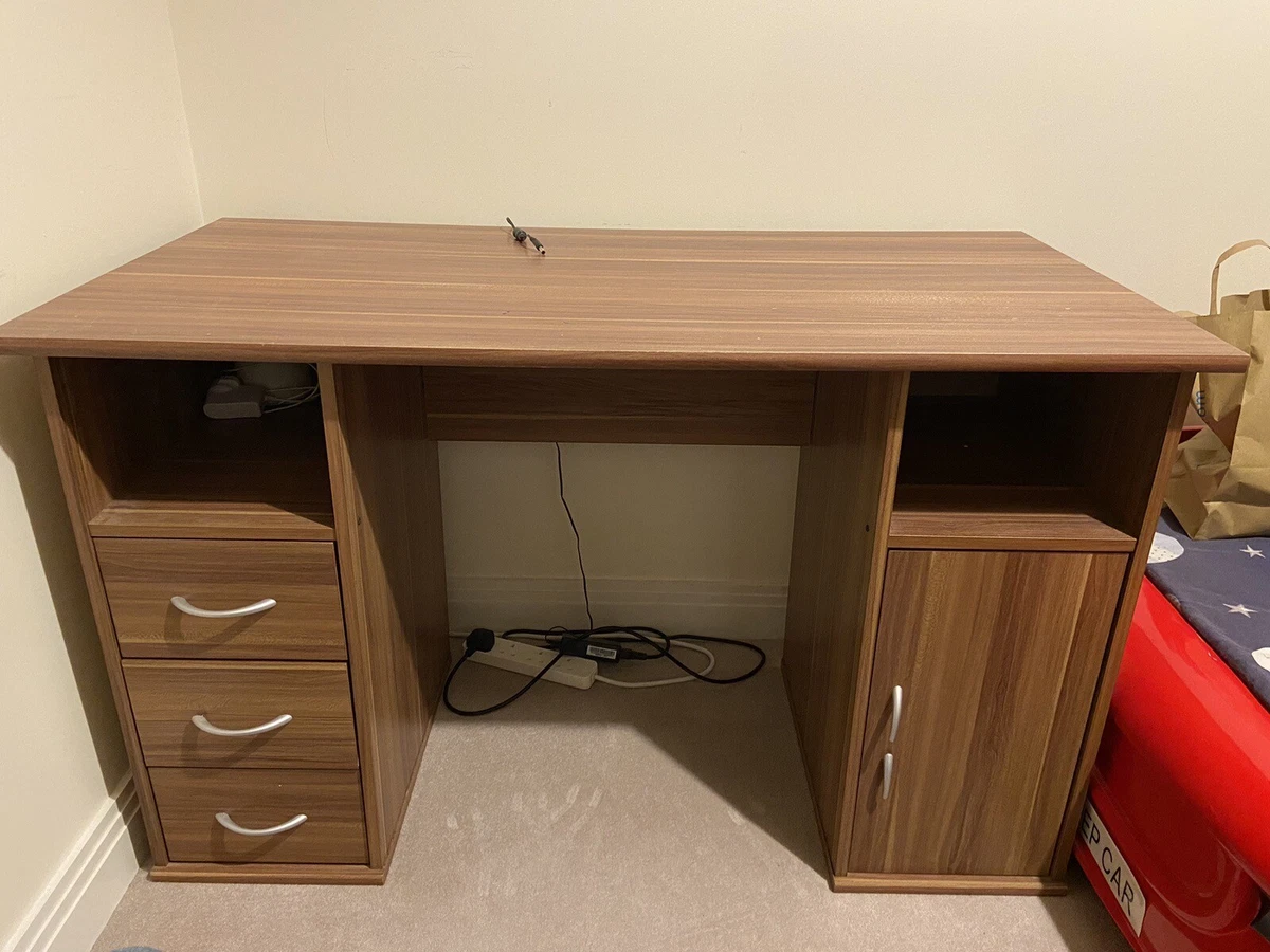 Alphason Maryland Computer Desk Workstation in Walnut