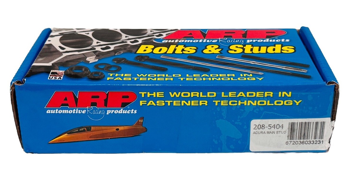守Black1White1 ARP 208-5404 Main Stud Kit For Honda/Acura B18A1/B1 2-Bolt