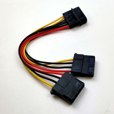 4-Pin Molex Male Female Y Splitter Adapter PSU Power Supply Computer Cable