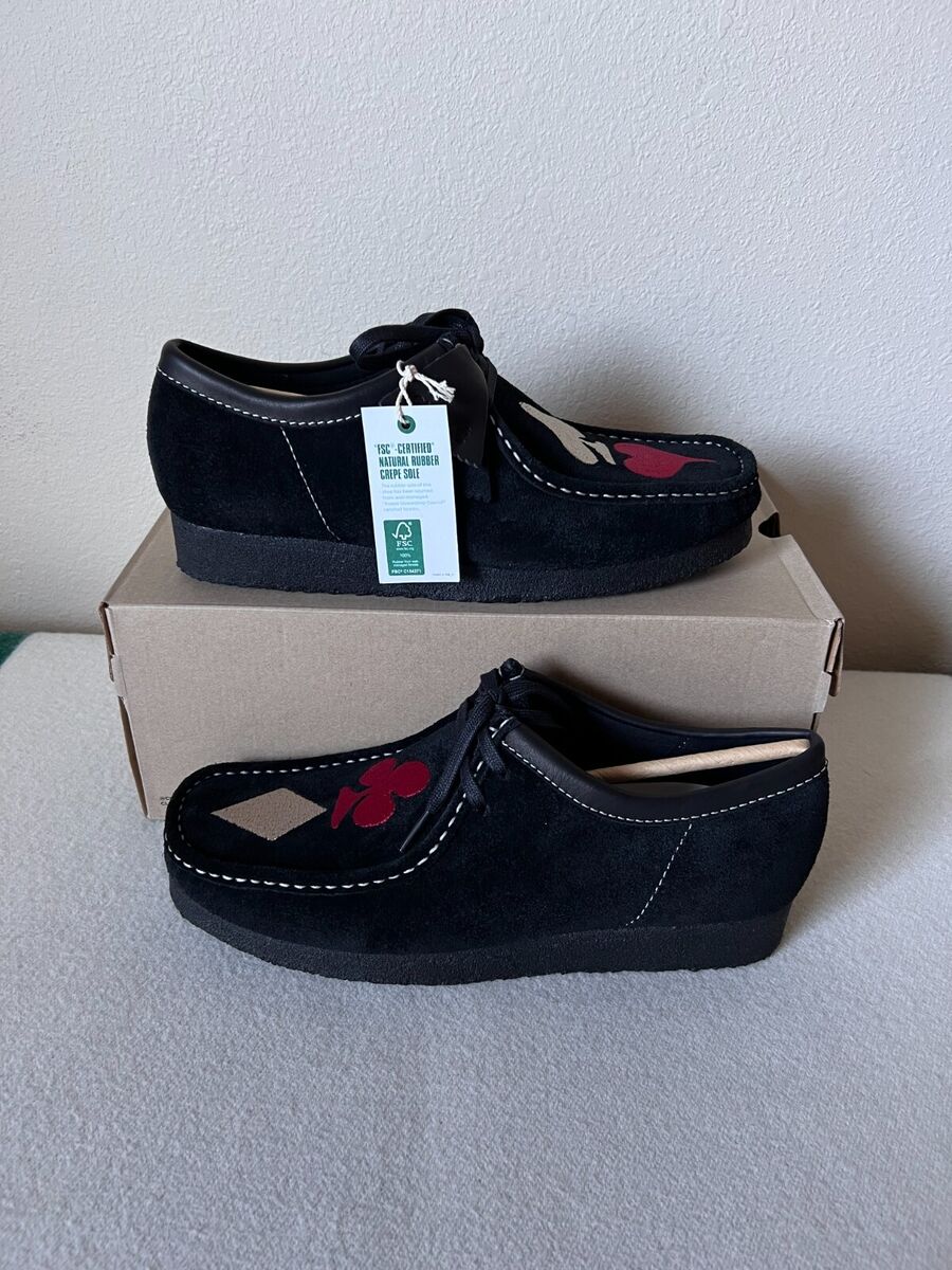 Stussy Clarks Wallabee Shoes - Size 6 - Black Suede - Brand Stussy Clarks Wallabee Shoes - Size 6 - Black Suede - Brand