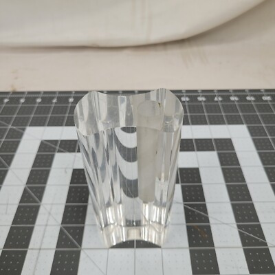 Vtg Guzzini Clear Lucite Single Posy Bud Vase 1970's MCM Design 5 3/4'' 
