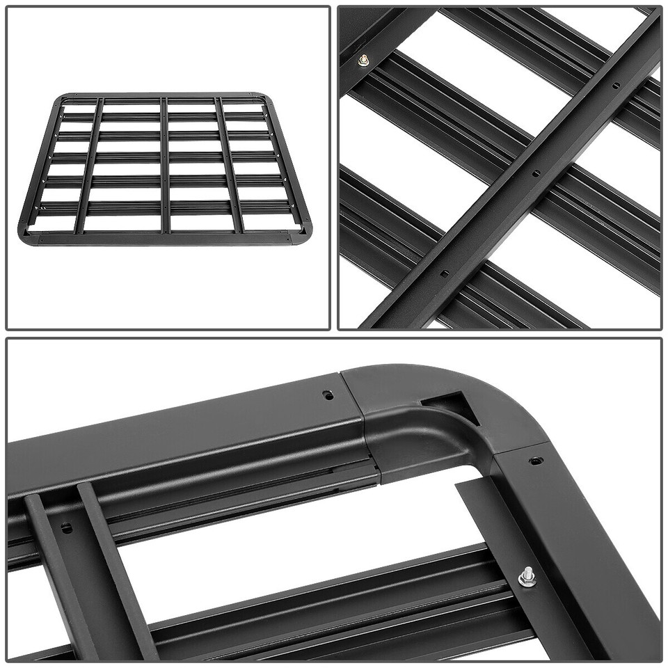 60" L X 48" W Light Weight Black Roof Rack Cargo Box Carrier Basket w