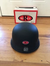 Rodia RHD103 German Motorcycle Half Fiberglass DOT Helmet Moto Black Adult XS