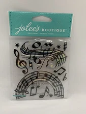 Jolee's Boutique Dimensional Stickers Music Notes Black Silver 18 Pc.