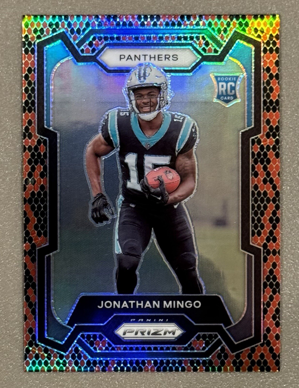 2023 Panini Prizm Rookies Snakeskin Prizm #312 Jonathan Mingo RC - Panthers