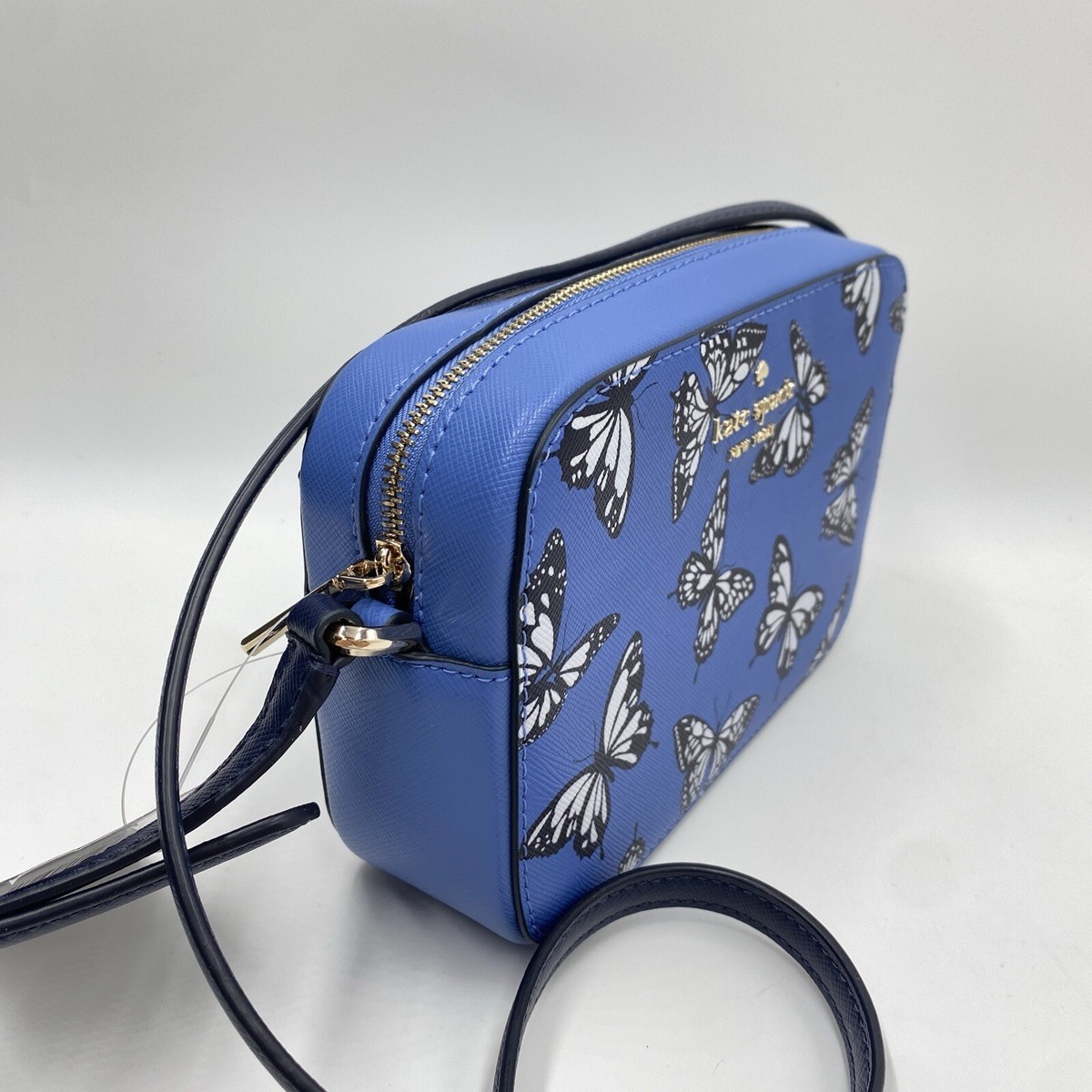 Kate Spade Staci Butterfly Sky Printed Mini Camera Bag Blue