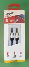 Energizer 8ft Nylon Braided Audio Cable 3.5mm Model ENGAUX12