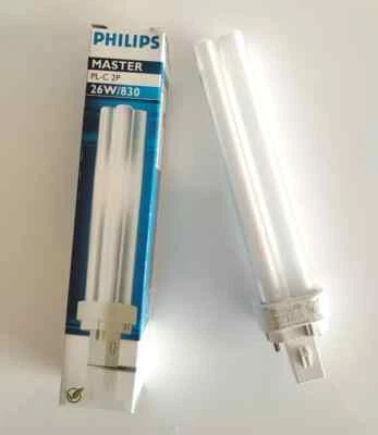 PHILIPS MASTER PL-C 26W/830 2 PIN LAMPADINA LUCE BIANCO CALDA 3000K=OSRAM DULUX