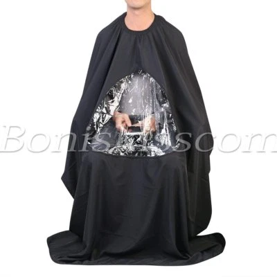 Pro Salon Hair Cutting Haircut Cloth Barber Cape Apron Gown with Phone Viewing