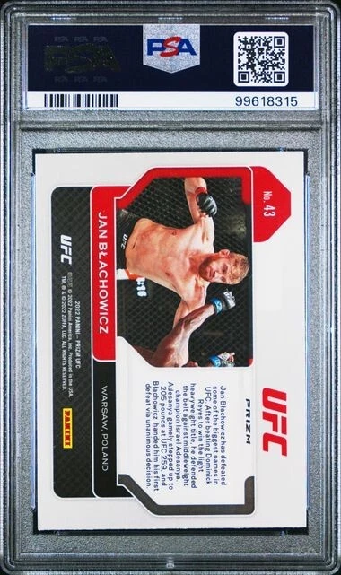 2022 Prizm UFC Jan Blachowicz SILVER PRIZM PSA 10 GEM #43 CHAMP - Image 2 of 2